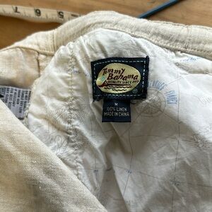 Tommy Bahama 100% Linen tan pants men’s size medium